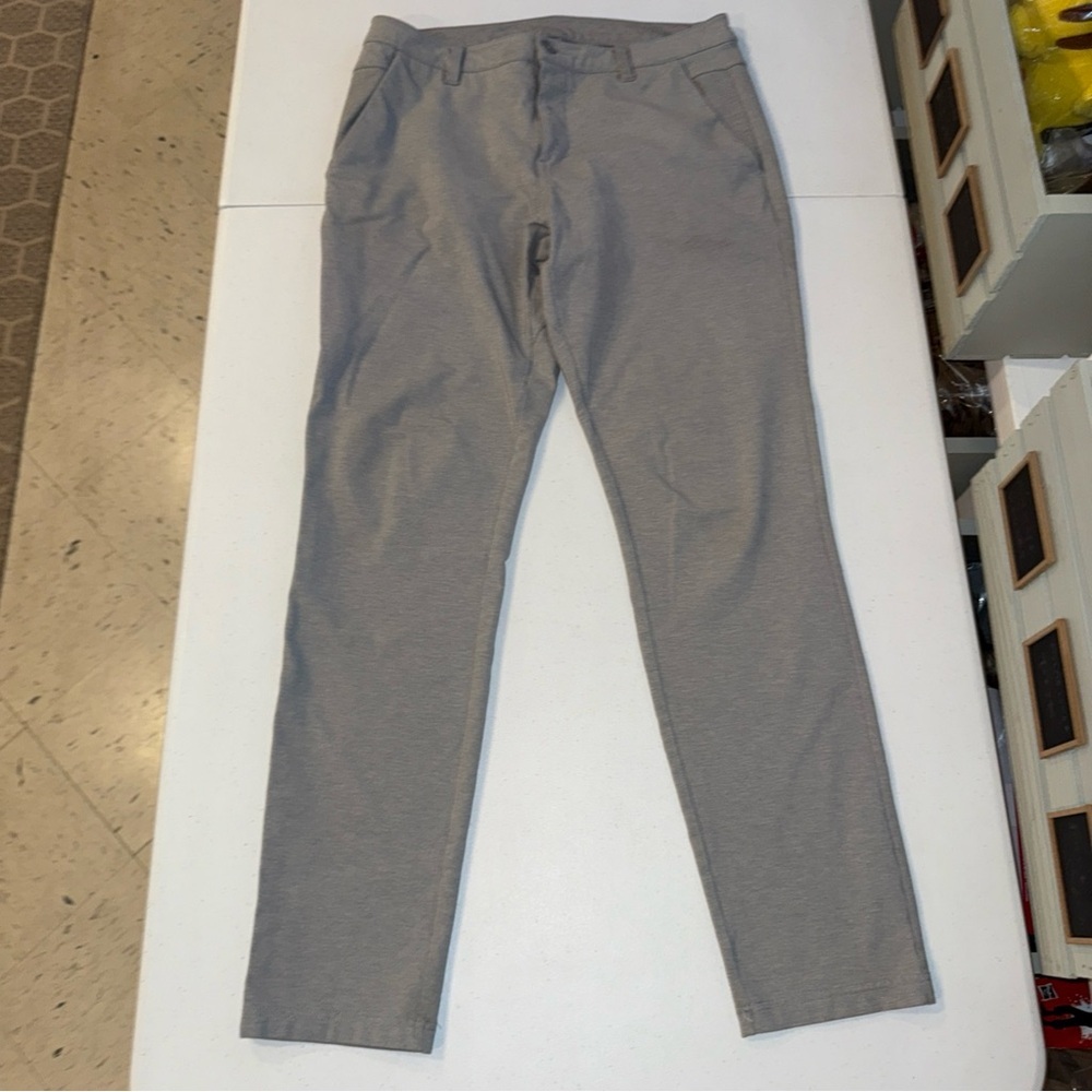 BYLT Premium Basics Kinetic Pants 2.0 Mens 36 Tall  Gray Performance Stretch